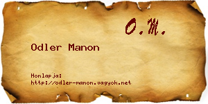 Odler Manon névjegykártya